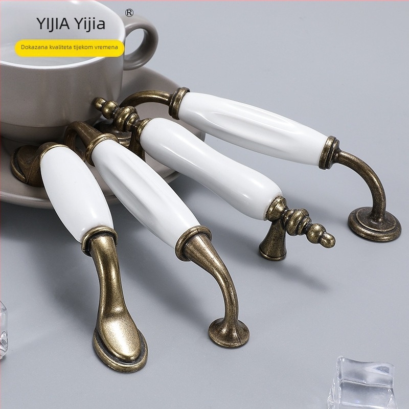 Yi Jia Ručka za vrata ormara, europskog stila, cinkovog legura, kovano, model: 3027/3002/3030/3002/3017/3026/3033/3029