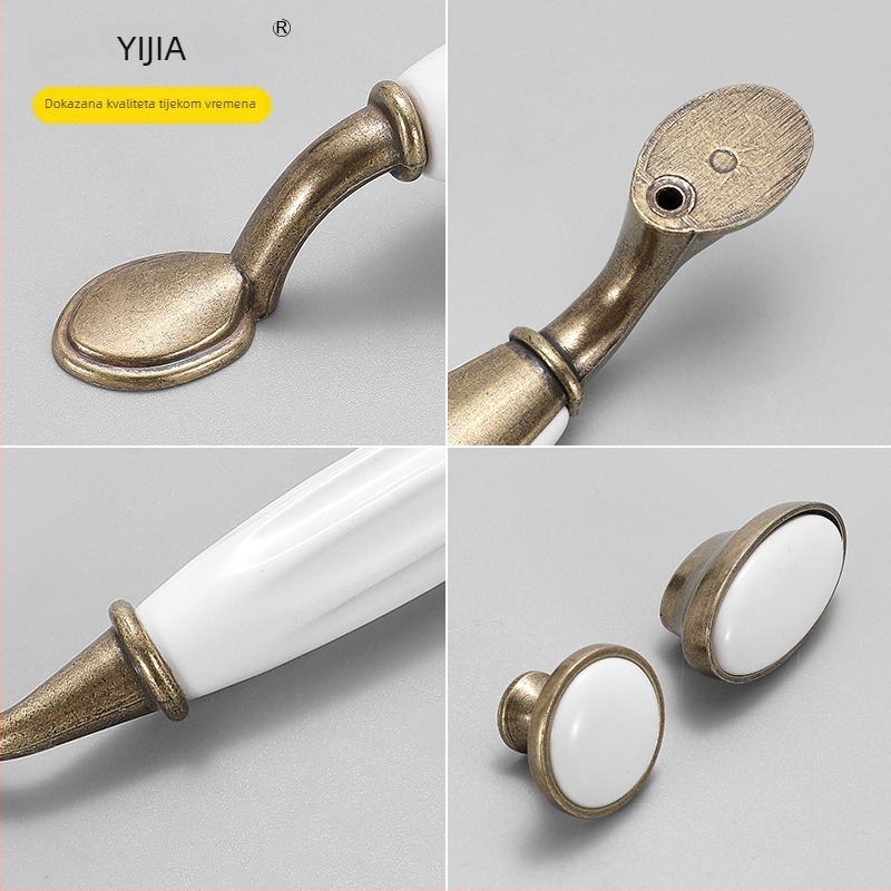 Yi Jia Ručka za vrata ormara, europskog stila, cinkovog legura, kovano, model: 3027/3002/3030/3002/3017/3026/3033/3029