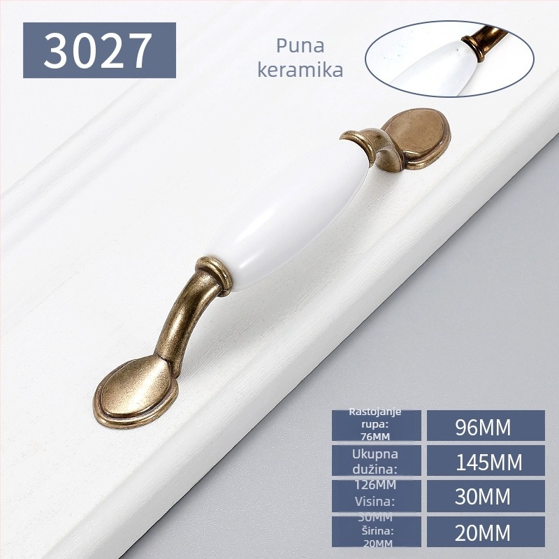 Yi Jia Ručka za vrata ormara, europskog stila, cinkovog legura, kovano, model: 3027/3002/3030/3002/3017/3026/3033/3029