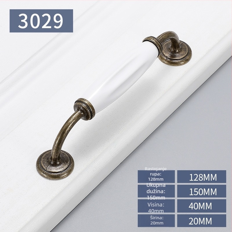 Yi Jia Ručka za vrata ormara, europskog stila, cinkovog legura, kovano, model: 3027/3002/3030/3002/3017/3026/3033/3029
