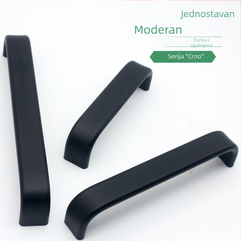 Ručka za namještaj od aluminijske legure, dizajn u obliku šipke, anodizirani premaz, model 316, moderan minimalistički stil, plošna montaža