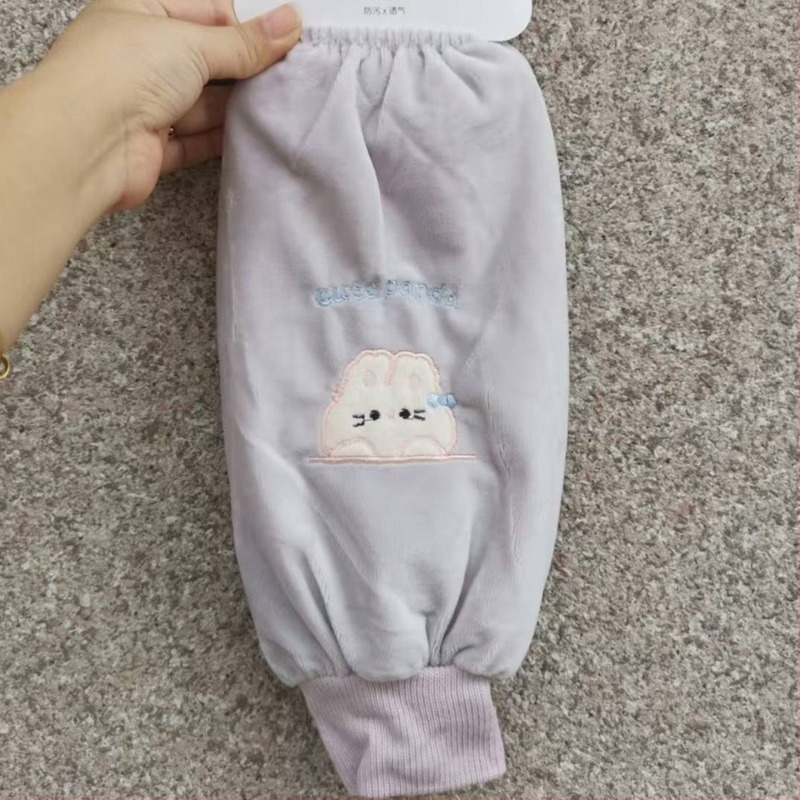 Zaštitne plišane rukave za žene – protiv prljavštine, flanel, jesenki stil, crtani dizajn