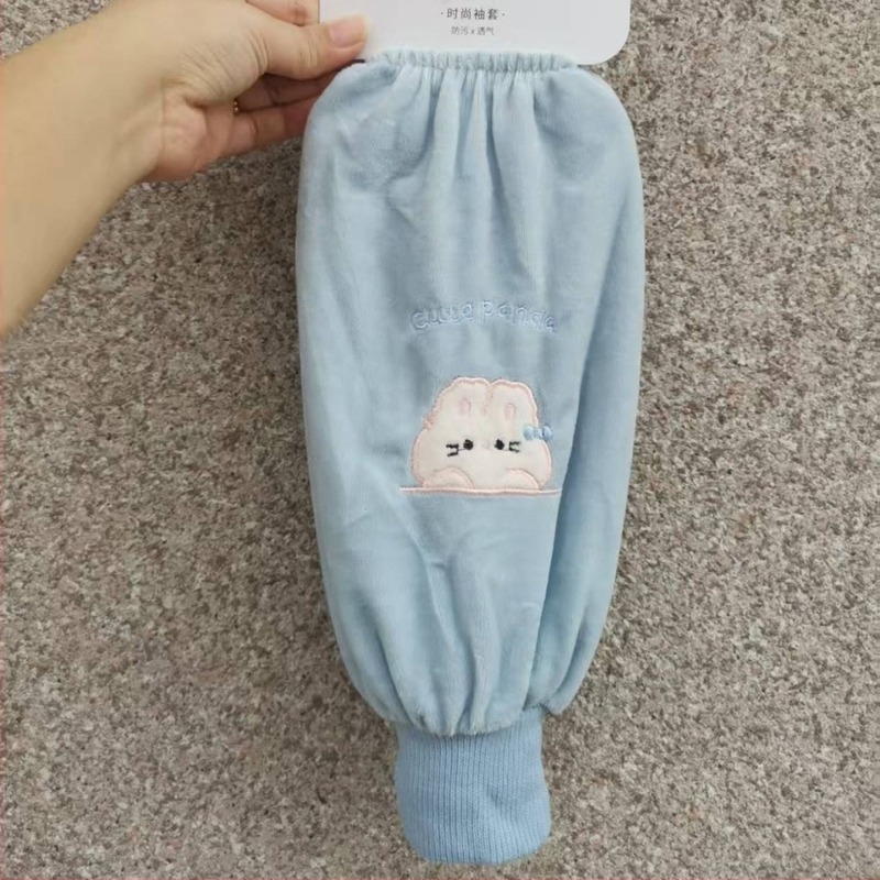 Zaštitne plišane rukave za žene – protiv prljavštine, flanel, jesenki stil, crtani dizajn