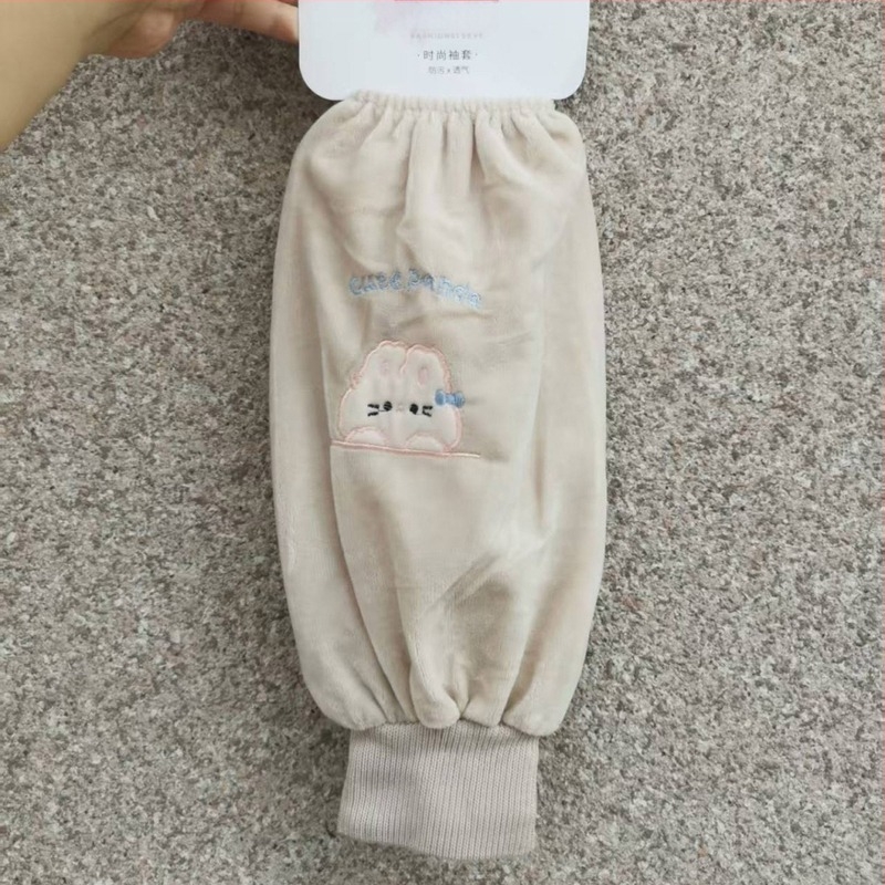 Zaštitne plišane rukave za žene – protiv prljavštine, flanel, jesenki stil, crtani dizajn
