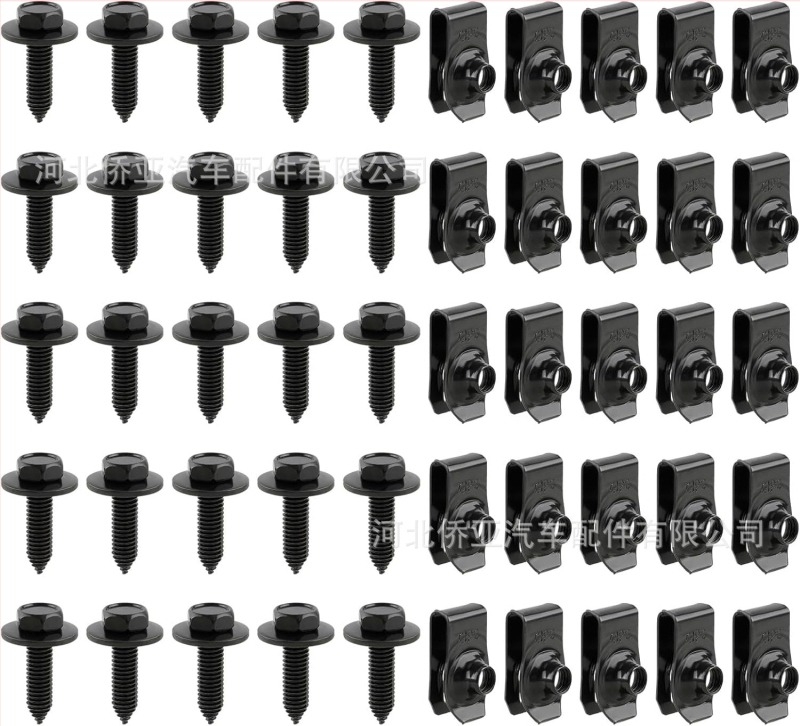 Auto klips sa M6 vijkom i M6U maticom - model M6 - univerzalna kompatibilnost - Overseas branda - obrada i prilagodbe dostupne