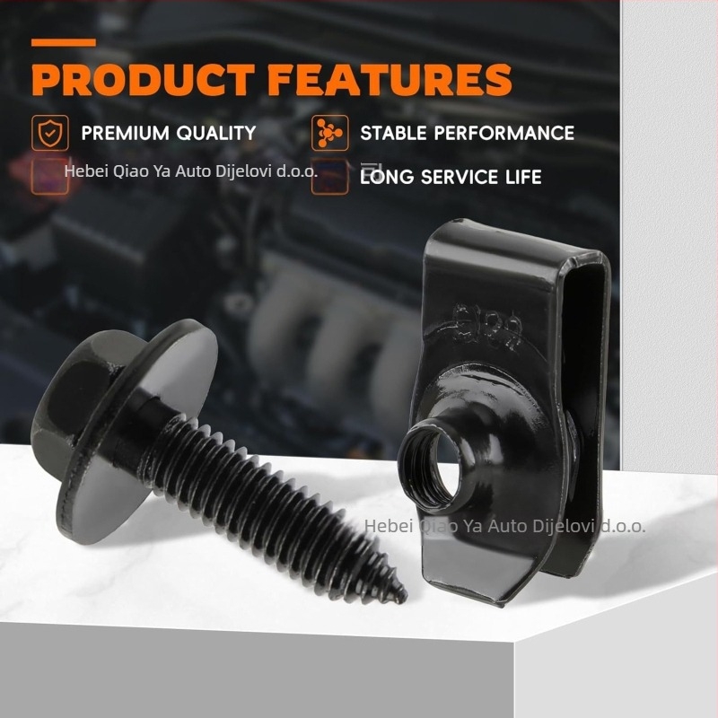 Auto klips sa M6 vijkom i M6U maticom - model M6 - univerzalna kompatibilnost - Overseas branda - obrada i prilagodbe dostupne