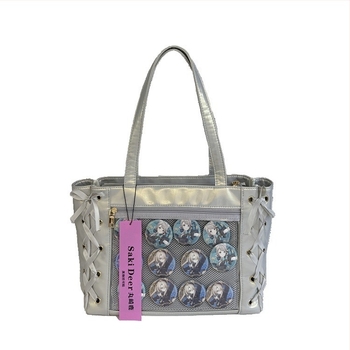 PU tote torba sa zatvaračem, Fresh and Sweet stil, poliesterska podstava, džep za mobitel, dvije ručke