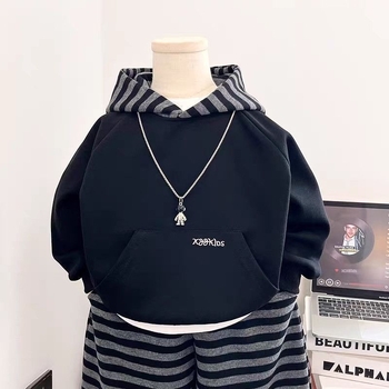 Dvostruki dječji set za jesen – unisex, korejski stil dukserica, poliestern