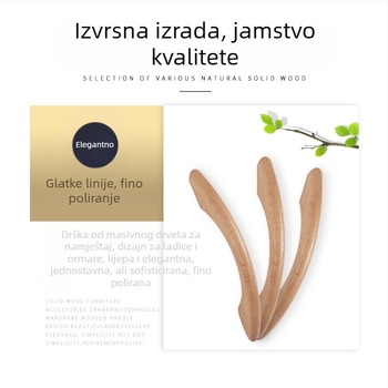 Kutija za pohranu s drškom od drveta u obliku mosta, s dvije rupe, pamuk i lan tkanina, moderan minimalistički stil