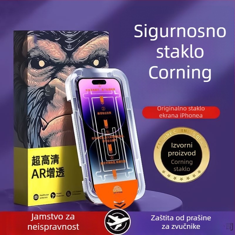 Zaštitno staklo za telefon s privatnošću za cijeli zaslon, HD, protiv plavog svjetla