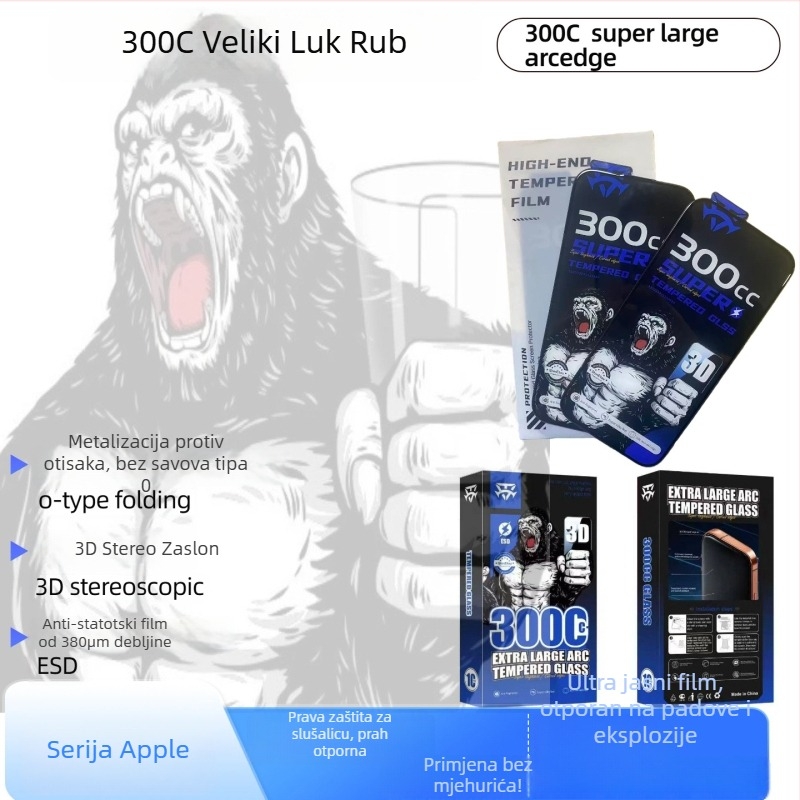 Zaštita zaslona od kaljenog stakla za iPhone 14 Pro Max – potpuno pokrivanje, otpornost na prašinu, otpornost na otiske prstiju, otpornost na padove