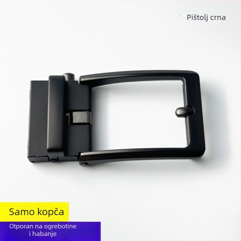 Muški kaiš od PU kože s automatskom kopčom, kopča od legure, širina 2–4 cm, minimalistički poslovno-opušten stil