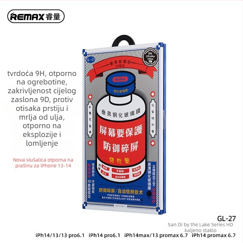 Remax HD Prednje Staklo Zaštita Ekrana za iPhone 14 Pro Max