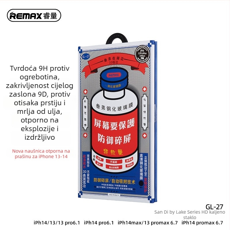 Remax HD Prednje Staklo Zaštita Ekrana za iPhone 14 Pro Max