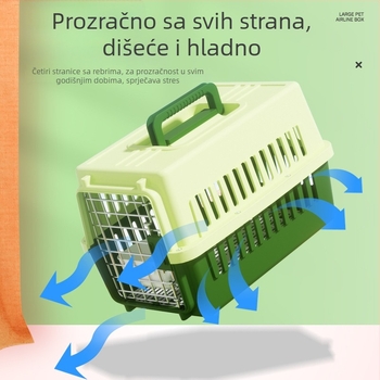 Plastični nosač za kućne ljubimce, 48L, karikatura uzorak, transport za mačke i pse