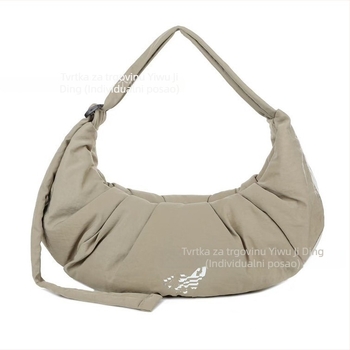 Crossbody torba s dumpling oblikom, zatvarač, unutarnja pretinica za mobitel, Oxford materijal, podstava od poliester.
