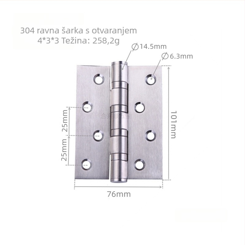 Panta za vrata ormarića, nehrđajući čelik, brušeni završni sloj, model ravnog otvaranja, moderni minimalistički dizajn