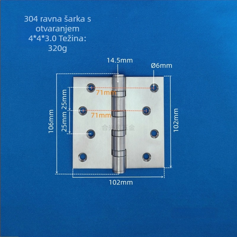 Panta za vrata ormarića, nehrđajući čelik, brušeni završni sloj, model ravnog otvaranja, moderni minimalistički dizajn