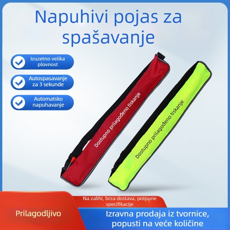 Automatska nafukljiva životna jakna s visokom plutnošću, za ribolov, prijenosna za automobil i brod, nužan uređaj za spašavanje