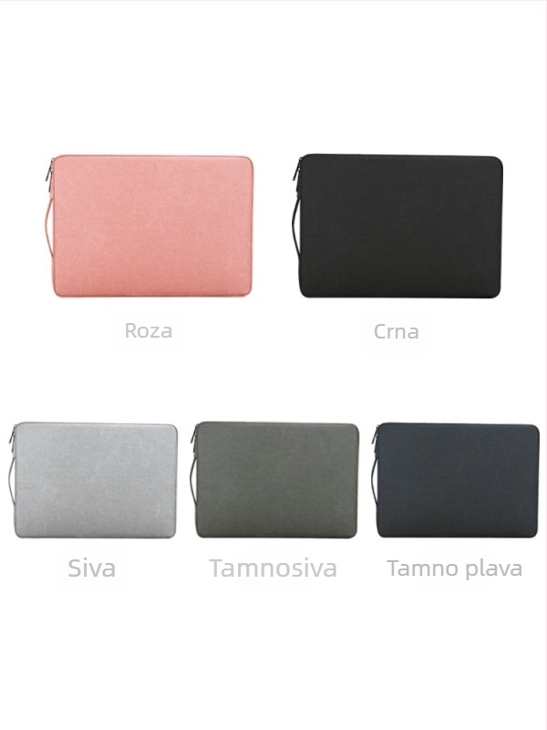 Torba za prijenosno računalo s velikim kapacitetom, vodootporna, otporna na udarce, s debelim plišastim unutarnjim slojem, poliester