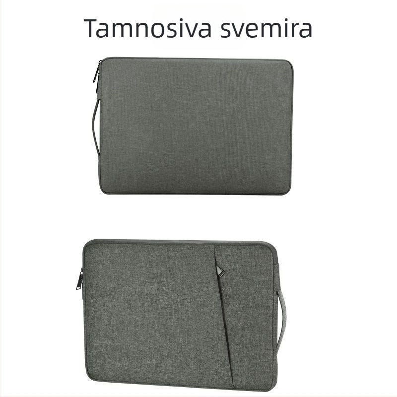 Torba za prijenosno računalo s velikim kapacitetom, vodootporna, otporna na udarce, s debelim plišastim unutarnjim slojem, poliester