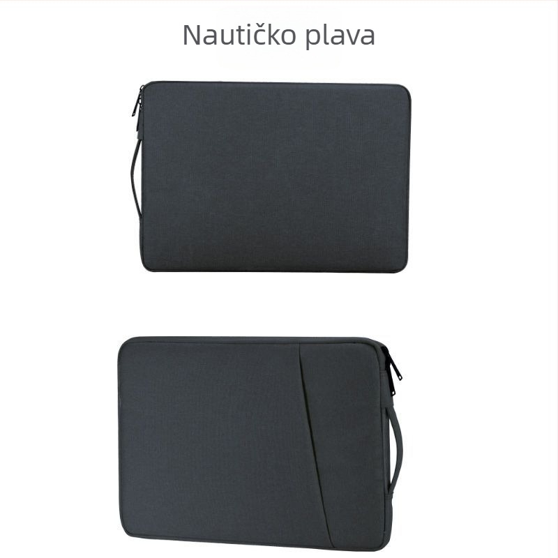 Torba za prijenosno računalo s velikim kapacitetom, vodootporna, otporna na udarce, s debelim plišastim unutarnjim slojem, poliester