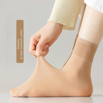 Velur kratke čarape za žene, anti-zakašnjenje, otporne na habanje, 50D, srednja duljina