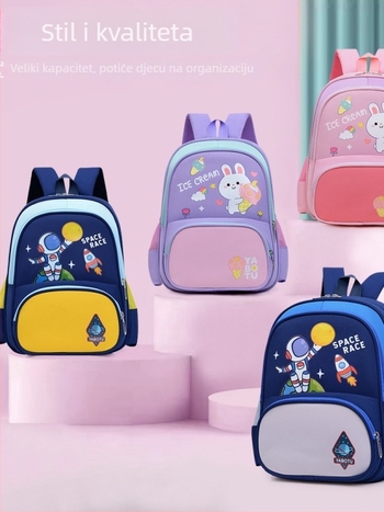 Abby Rabbit unisex ruksak za predškolce, od Oxford materijala, lagan i olakšava teret, s motivom astronaut