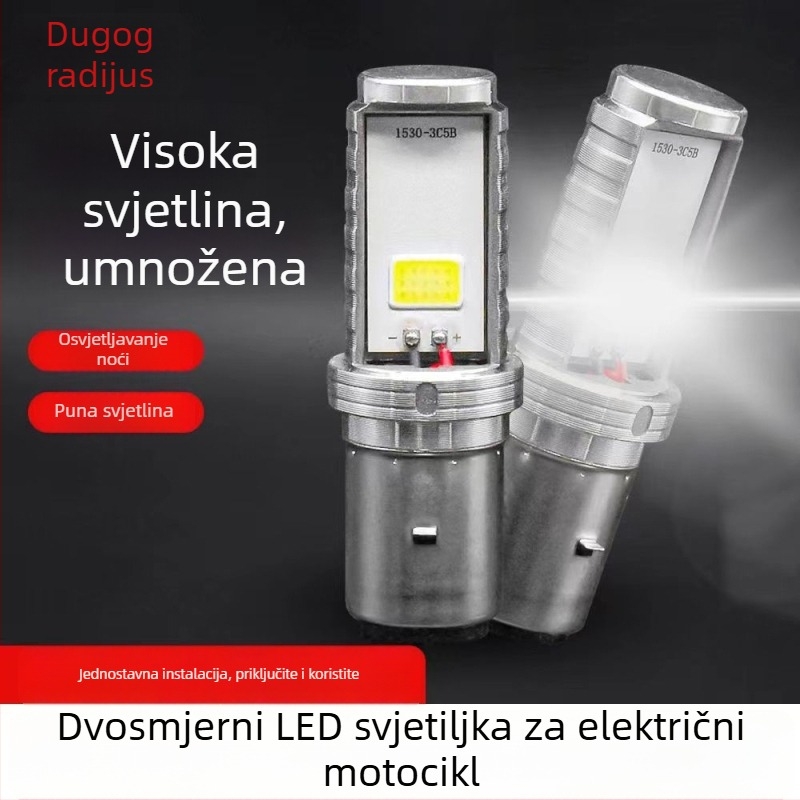 LED prednje svjetlo za motocikl, dvostruki snop, 12V, 10W, IP68, vijek trajanja 30.000 h