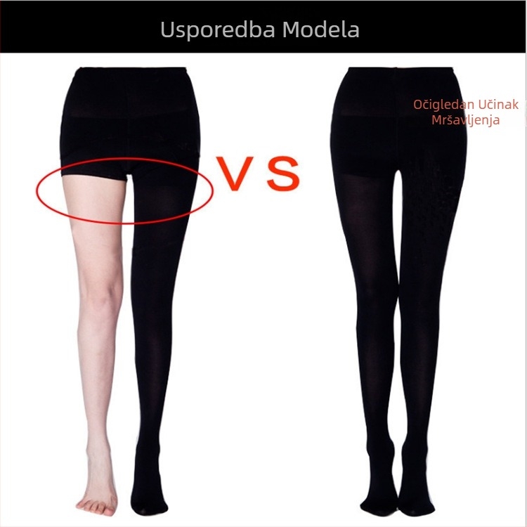 Koreanskog stila najlon čarape za oblikovanje i podizanje bokova, anti-rupture, tanke, pune dužine s nogom, 80-90% najlona