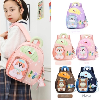 Unisex Oxford ruksak s prozračnom, otpornoj tkanini, zakrivljenim ramenskim remenima, uzorak anime crtić, podstava od poliester