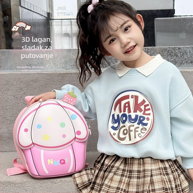 Dječji ranac s tvrdim kućištem – slatki dizajn s voćnim motivom, lagani vrtićki ruksak, otporan na habanje, zračni jastučići na ramenima, materijal Oxford cloth + EVA