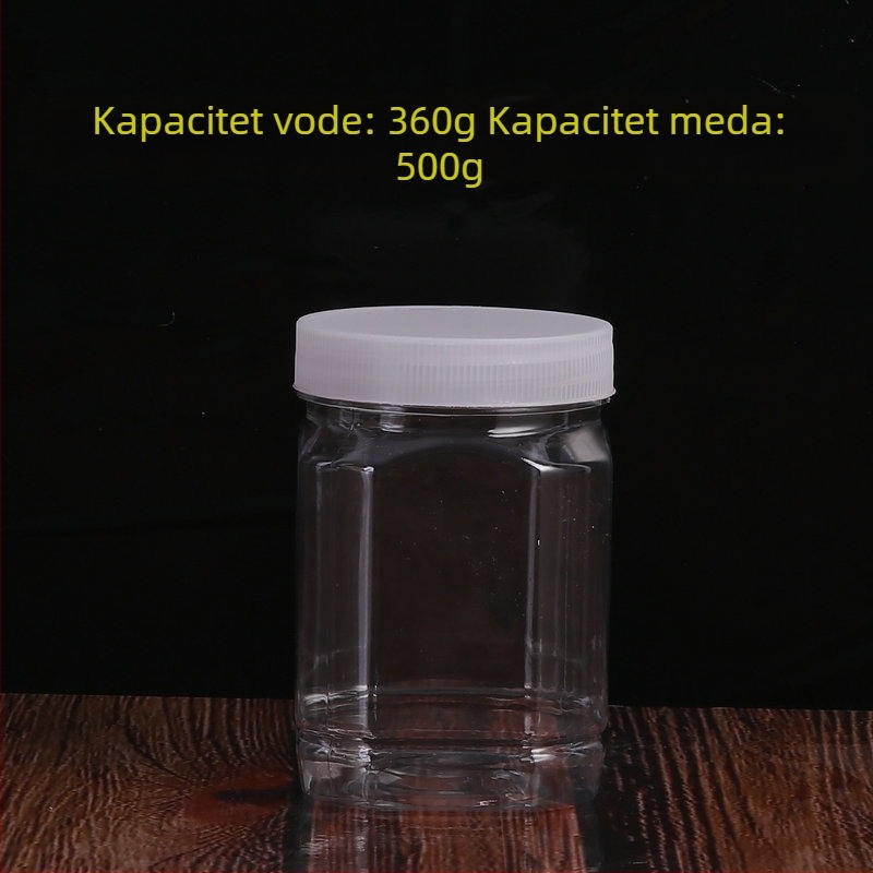 Prozirna PET posuda za skladištenje sa širokim otvorom, pakiranje hrane, offset tiskanje