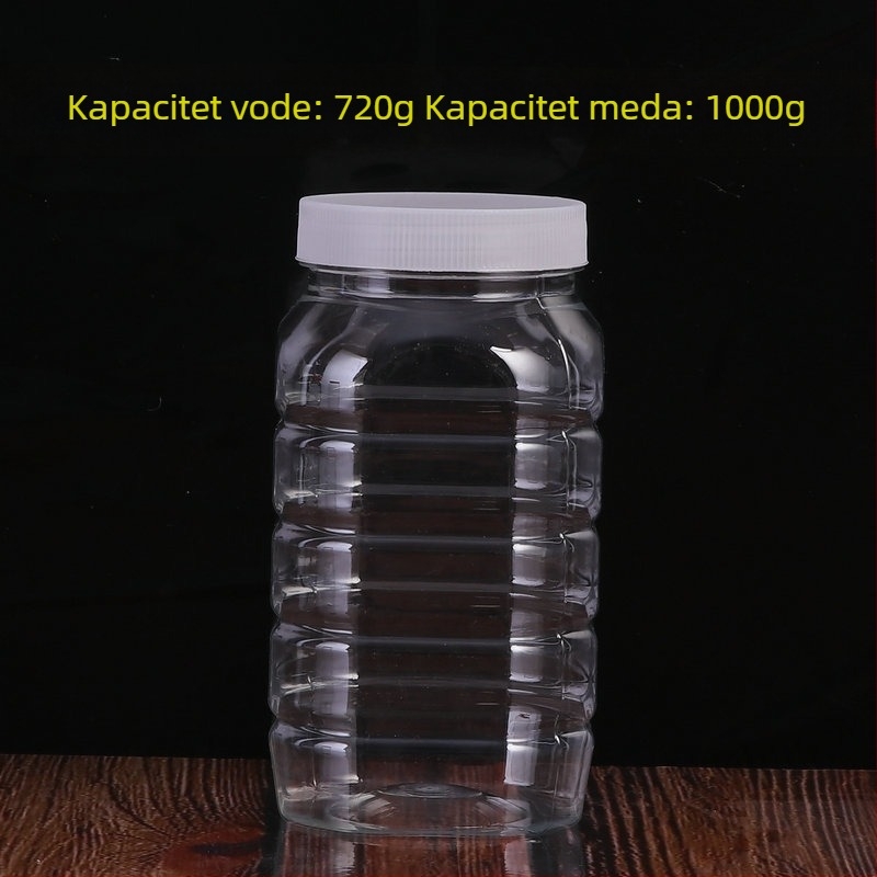 Prozirna PET posuda za skladištenje sa širokim otvorom, pakiranje hrane, offset tiskanje