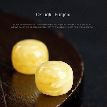 Dodaci - Ručno izrađene voskaste perle, starinskog stila cilindričnog oblika, motiv majmunja glava, proljeće 2025, marka Lianyungang doudou