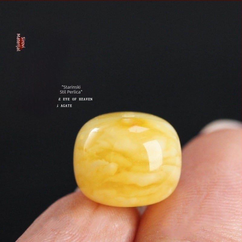 Dodaci - Ručno izrađene voskaste perle, starinskog stila cilindričnog oblika, motiv majmunja glava, proljeće 2025, marka Lianyungang doudou