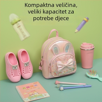 Dječji ruksak s crtanim životinjama, PU materijal, vodootporan, zakrivljene naramenice za olakšanje tereta, podstava od poliestera