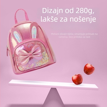 Dječji ruksak s crtanim životinjama, PU materijal, vodootporan, zakrivljene naramenice za olakšanje tereta, podstava od poliestera