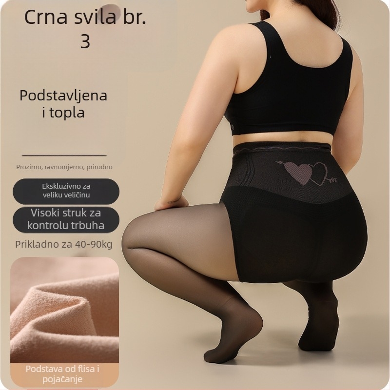 Spandex tajice s flisom, visokim pojasom, naglašavanje stražnjice, Flower Fairy uzorak