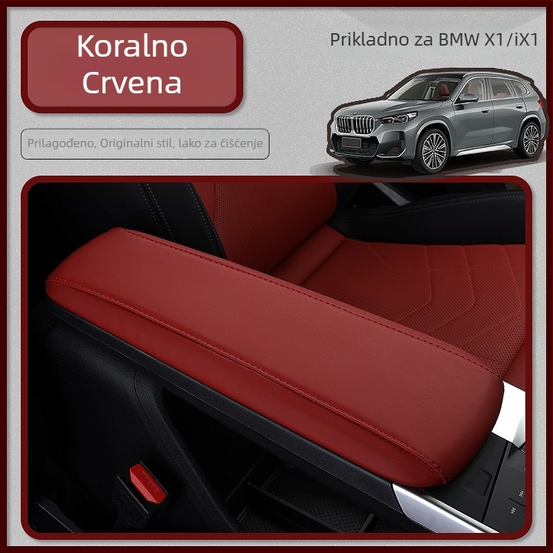 Kožna navlaka za naslon za ruku za BMW X1/iX1 (23-24) – unutarnja dekoracija, prilagodljivo, Car Friends Love