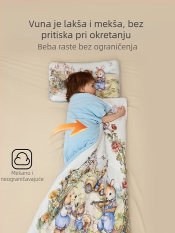 Spavaća vreća za djecu, 100% pamuk, podstava od poliestera, punilo od poliestera, četiri sezone