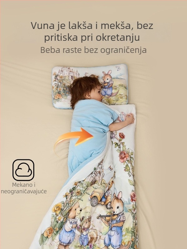 Spavaća vreća za djecu, 100% pamuk, podstava od poliestera, punilo od poliestera, četiri sezone
