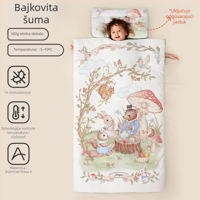 Spavaća vreća za djecu, 100% pamuk, podstava od poliestera, punilo od poliestera, četiri sezone