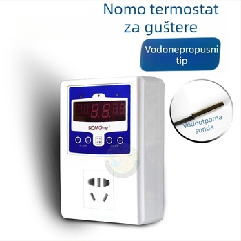 Drveni terarij za reptile s keramičkom lampom i elektroničkim termostatom za regulaciju temperature