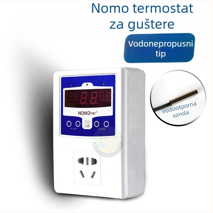 Drveni terarij za reptile s keramičkom lampom i elektroničkim termostatom za regulaciju temperature