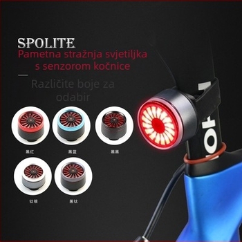 Stražnja svjetiljka za bicikl s USB-C punjenjem, vijčan nosač, noćni način vožnje