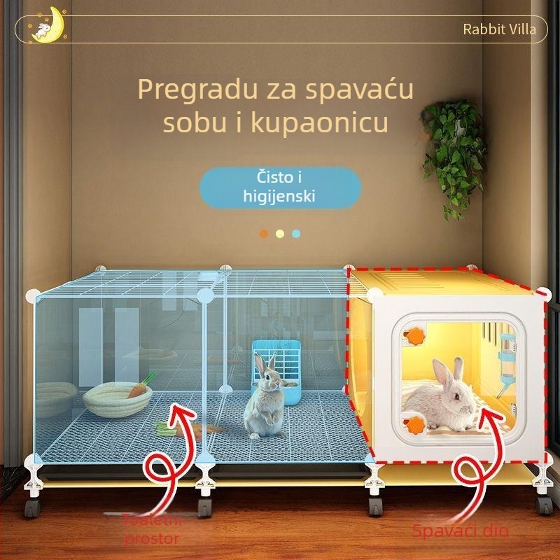 Plastična kutija za zečeve s toaletom, cwlong-262, uvoz, unutarnja upotreba