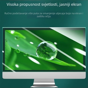 Viseći zaštitnik zaslona protiv plavog svjetla za stolne i prijenosne monitore, trostruki sloj visoke propusnosti, laserski obrađen