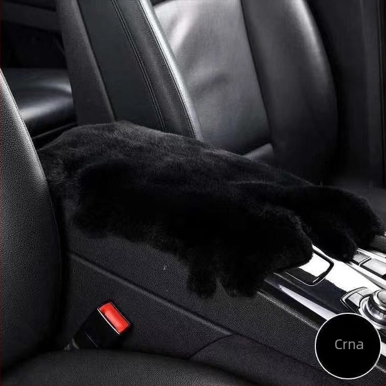 Središnji naslon za ruku automobila s krznom od zeca i plišom, universalno za sve modele