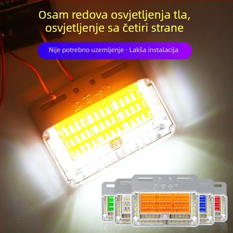 Skup žarulja, 24V, vodootporan, bočne svjetla prikolice i svjetlo za vožnju unazad, 8 redova